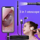 Цифровой Отоскоп 3 в 1, 5,5 мм, USB, для проверки ушей, медицинский, для чистки ушей, для Android