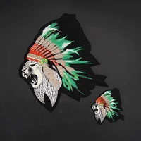 indian lion embroidery iron on patches for clothing applique diy hat coat accessories cloth sticker animal