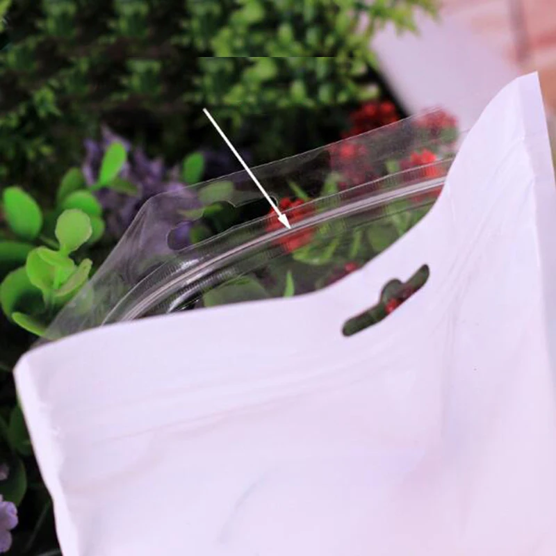 1000 шт./лот 8*14 см белый/прозрачный самозакрывающийся пластиковый пакет для