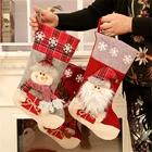 Подвеска для рождественских носков, мягкие чулки, подвесной Подарочный пакет для конфет и закусок, праздничное новогоднее украшение, уличный семейный камин на дерево