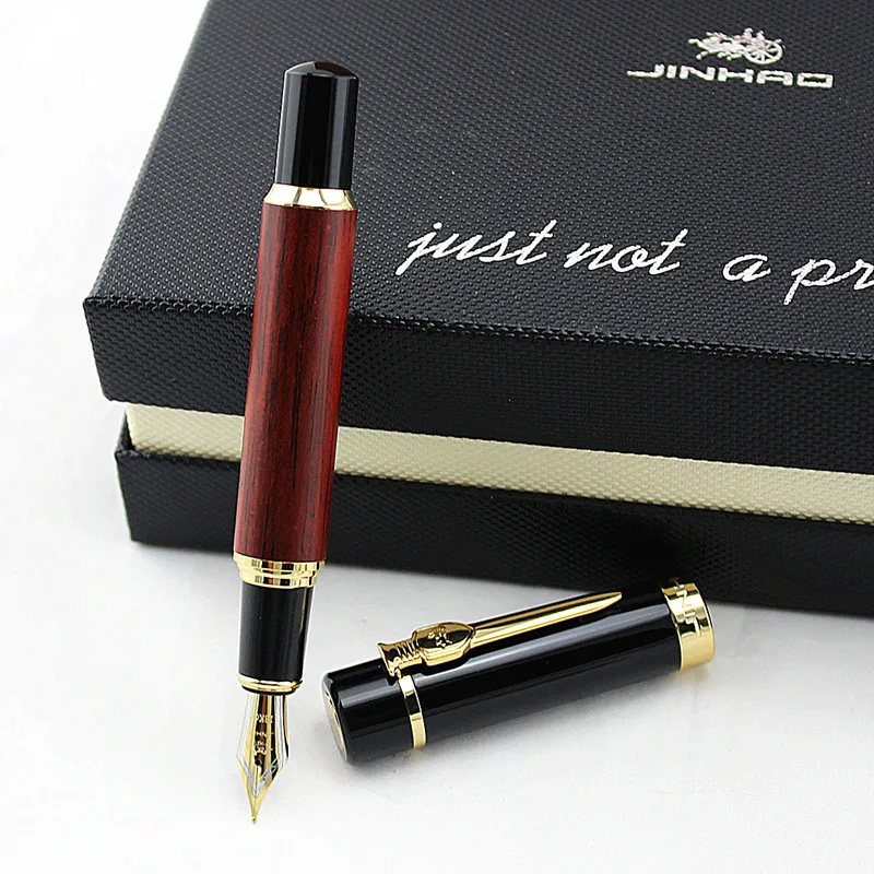 

JinHao 650 or 8802 Luxury Wood Fountain Pen 0.5MM Nib High Quality Ink Pen for Writing Stationery School Office Supplies canetas