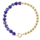 Ручная роспись, стеклянная мозаика, сердца, Женское Ожерелье, высокая любовь, богемный стиль, крутая нить, разноцветные бусины, ожерелье