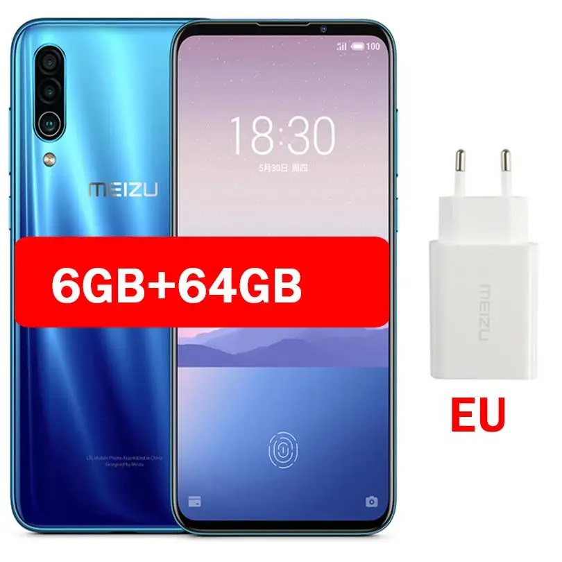 64G Blue-Global Meizu 16XS с глобальной прошивкой, 6 ГБ ОЗУ, 16 XS, Смартфон Snapdragon 675, 6,2 дюймов, 48 МП, тройная камера AI, фронтальная 16 МП, 4000 мА/ч, gps, Wi-Fi - Цвет: 64G Blue-Global