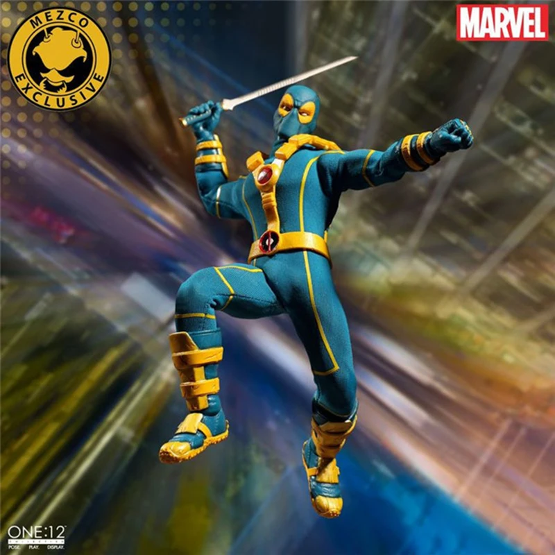 

Marvel Action Figure Blue and yellow suit Deadpool Model Toys