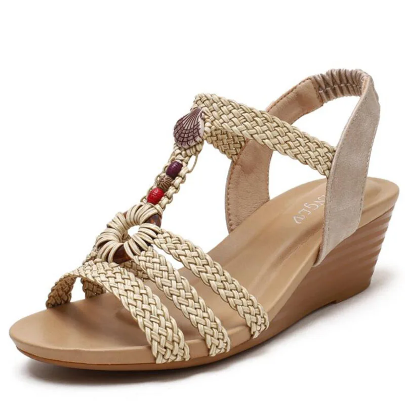 

Women sandals summer flat pearl sandals flip flops rome shoes string bead slippers mujer gladiator sandalias sapatos femininos
