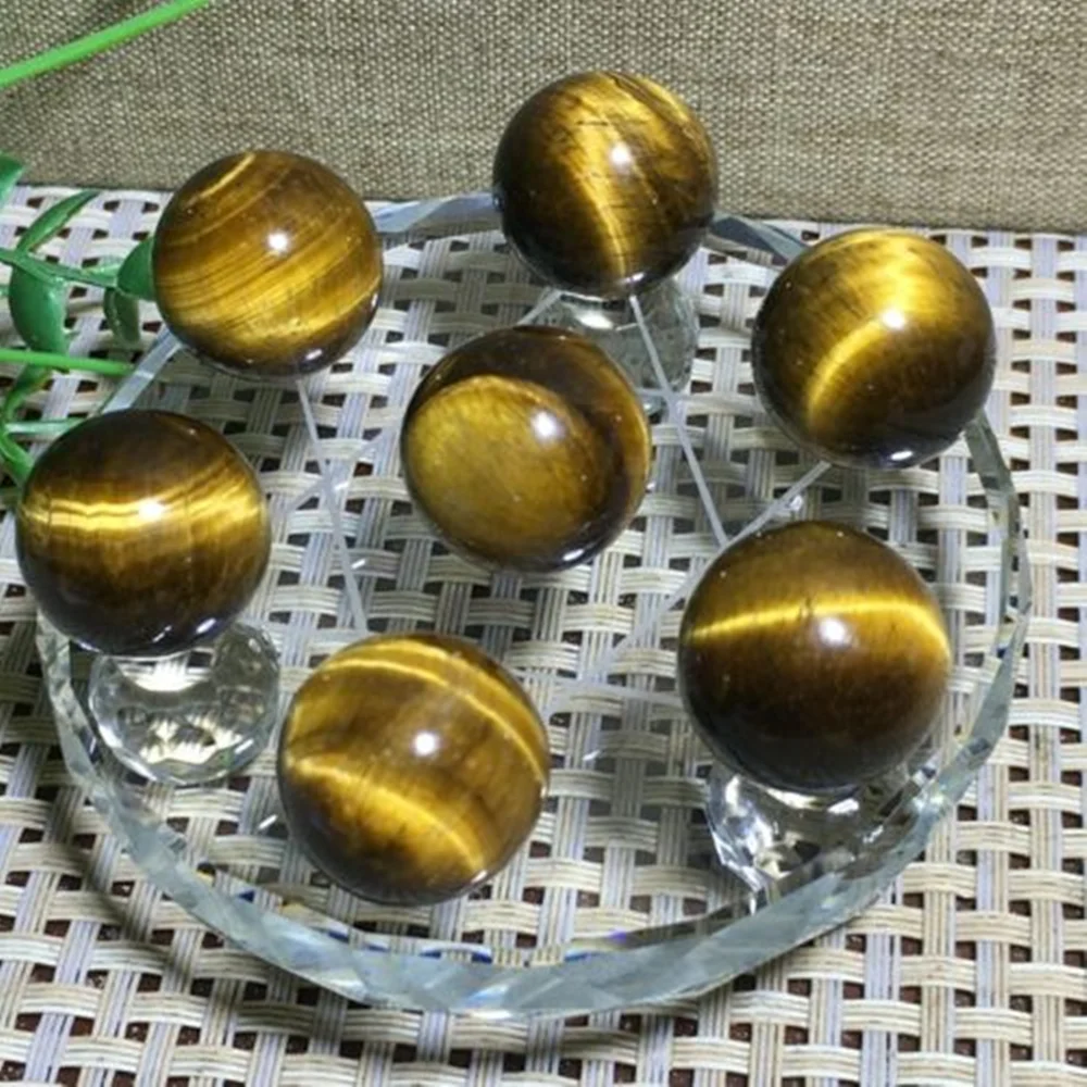 

Natural Tiger Eye Stone Ball Combination Of Seven-Star Array Crystal Energy Healing Decorative Craft Gifts Feng Shui Ornaments