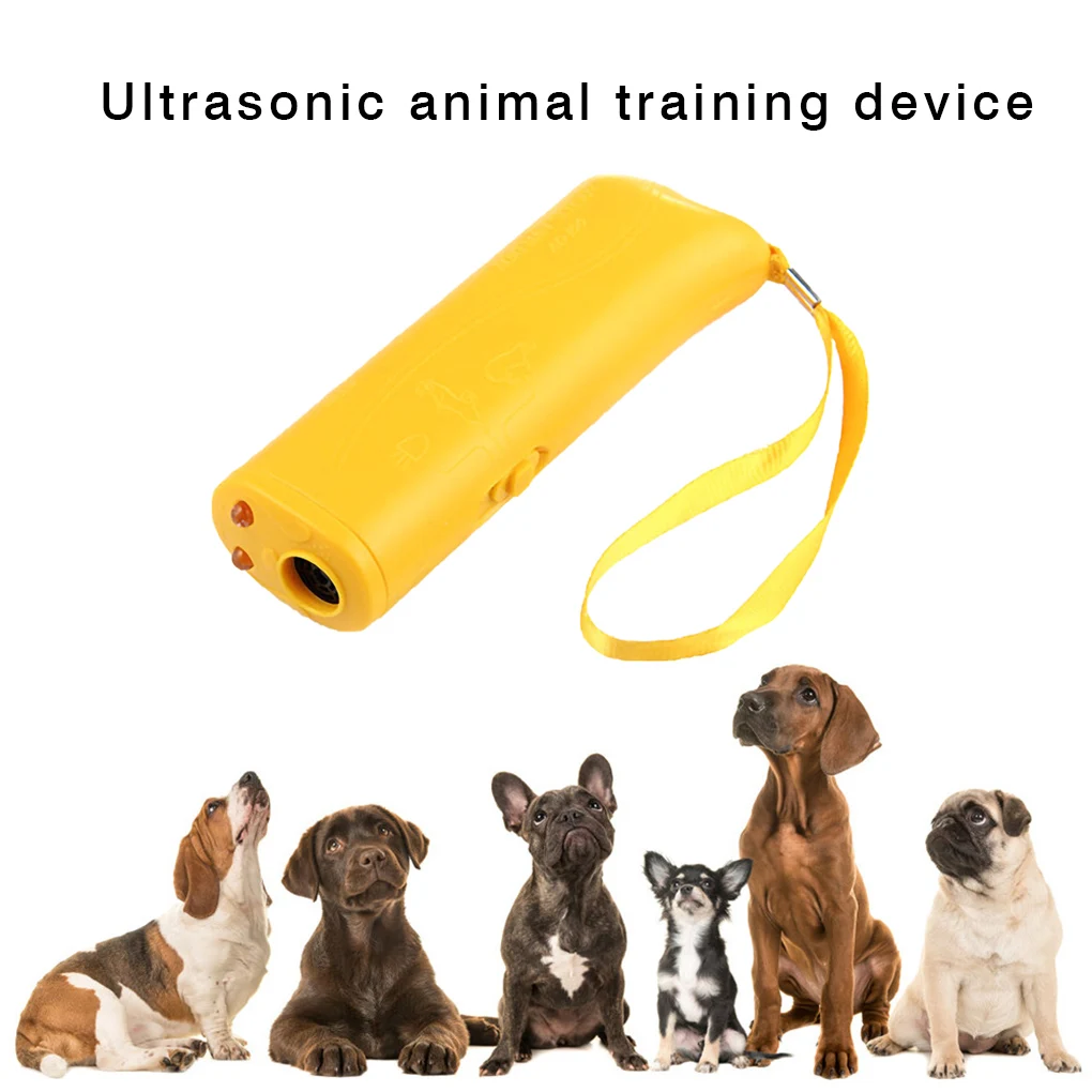 

Pet Dog Training equipment Ultrasound Repeller 3 in 1 Control Trainer Device Anti Barking Stop Bark Deterrents Without Battery