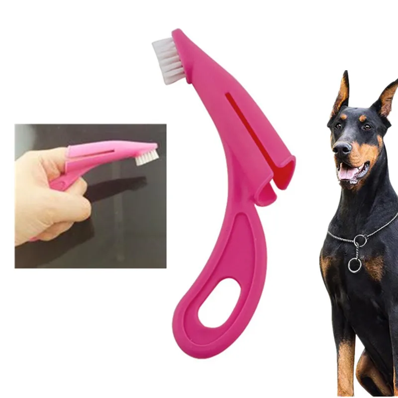

1PCs Super Soft Pet Finger Toothbrush Teddy Dog Brush Bad Breath Tartar Teeth Tool Dog Cat Cleaning Supplies