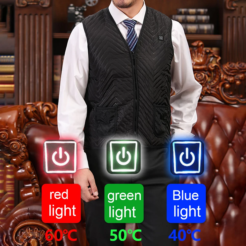 Зимний мужской пуховик унисекс с электрическим подогревом и регулировкой