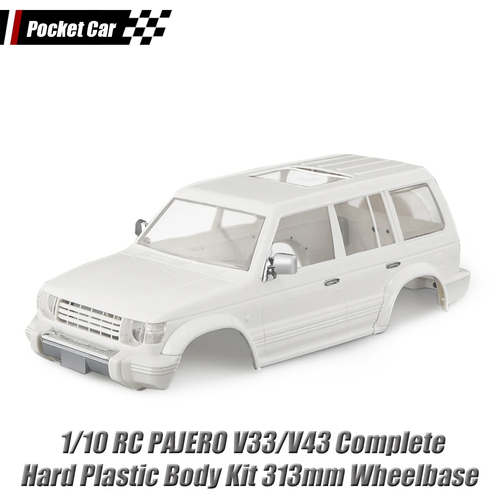 

Полный комплект из жесткого пластика для радиоуправляемого оператора PAJERO V33/V43, 1/10 мм, колесная база для радиоуправляемого гусеничного Axial ...