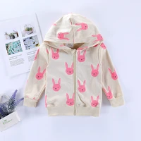 autumn kids jacket coat childrens outwear warm and lovely rabbit hooded clothing coat for baby boys and girls 2 to 7 years