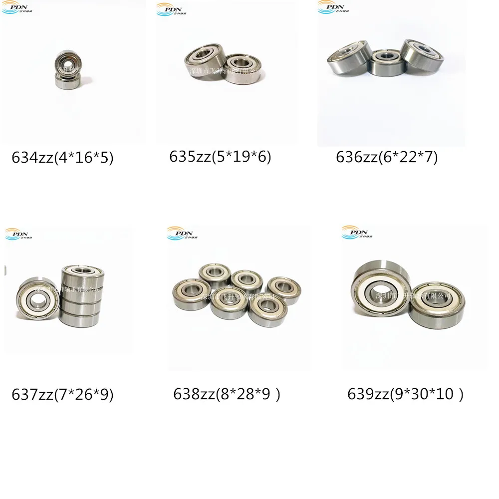 Высокоточный маленький подшипник 634zz 635zz 636zz 637zz 638zz 639zz 10 шт. Миниатюрный