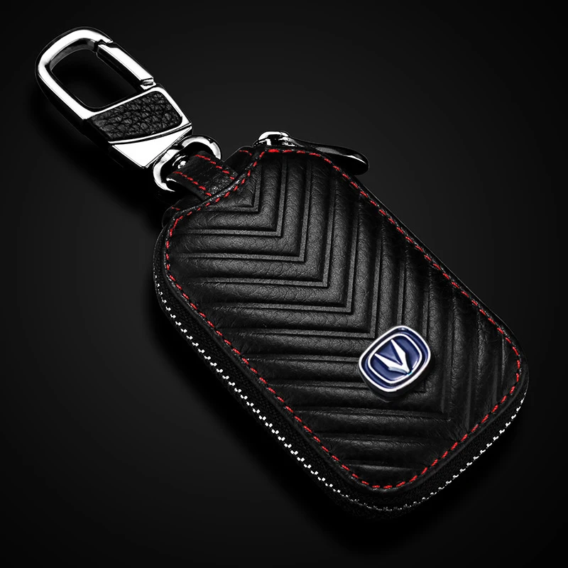 Автомобильный кожаный чехол для ключей Changan CS55 синяя КИТ версия CS75 CS35Plus CS85 cs95 с