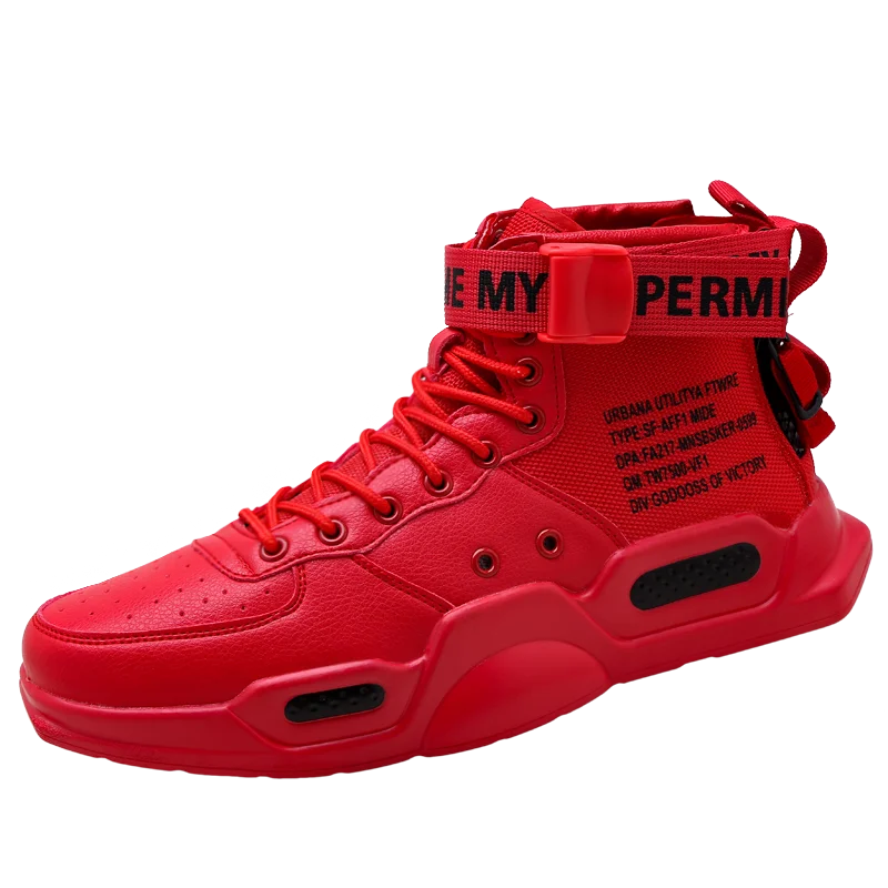 Баскетбольная обувь мужские кроссовки красная/черная спортивная большой размер