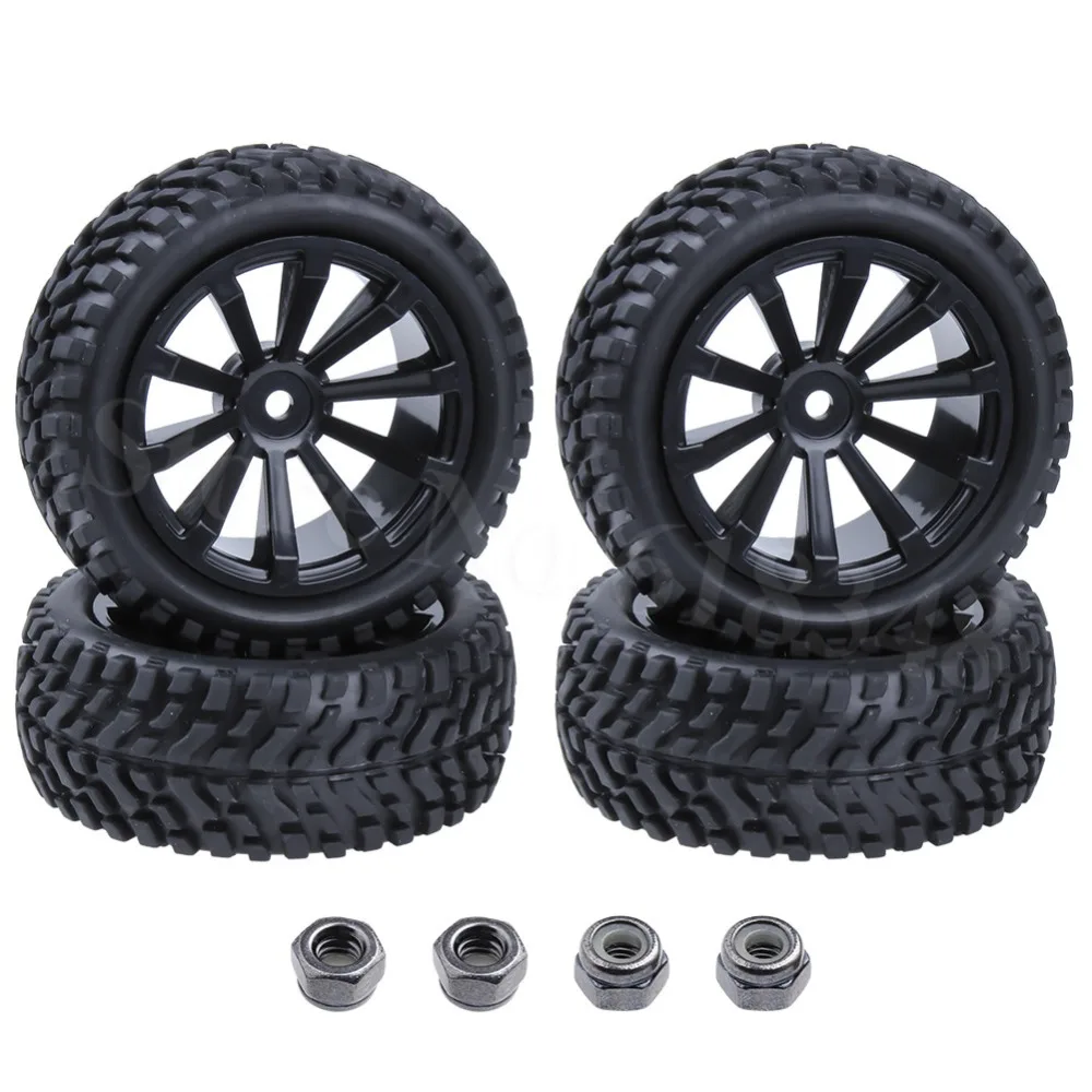 4-Pack 2 99 дюймов/76 мм Резиновый 1:10 RC раллийные автомобильные шины и колесные диски