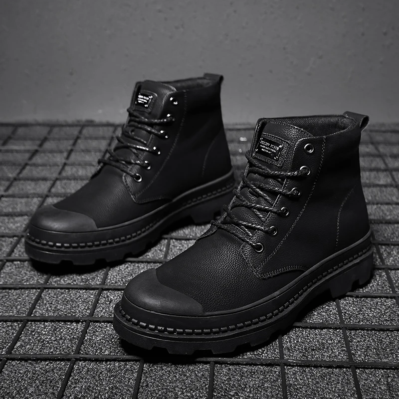 KATESEN/мужские модные ботильоны сезон зима осень мужские мотоциклетные уличные