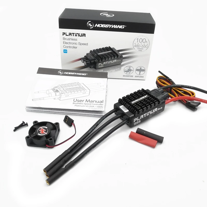 Hobbywing Platinum 60A/80A/120A/130A/200A V4 серия бесщеточный BEC ESC 3-14S для вертолетов с фиксированным крылом