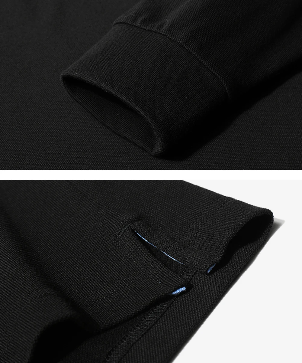 

#1 Dad Embroidery Long Sleeve Polo Shirts Embroidered Mens Shirts
