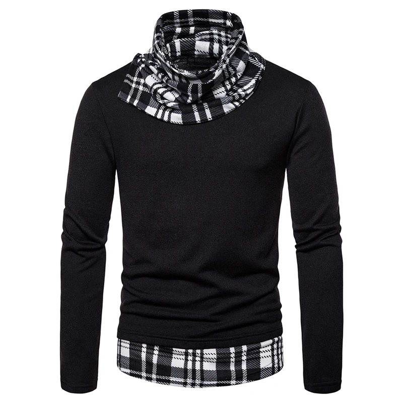 MJARTORIA мужской вязаный свитер повседневный лоскутный жакет трехцветный клетчатый