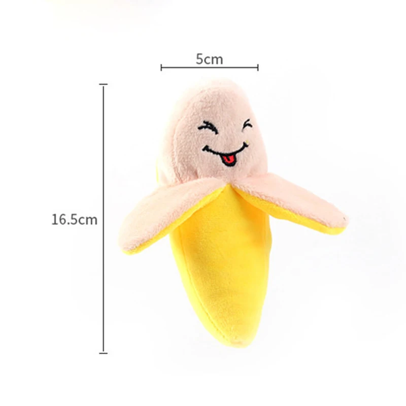 Плюшевые игрушки для питомцев смайлик банан милая собака жевательные животные
