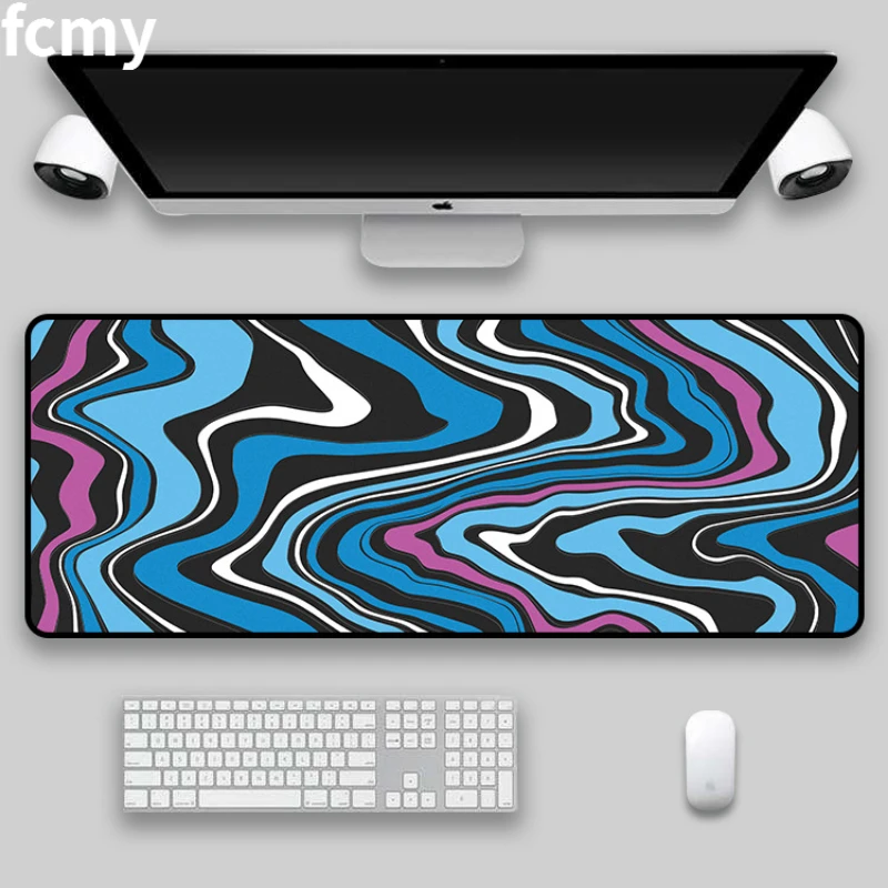 Large Gaming Mousepad Art Strata Liquid Mouse Pad Compute Mat Gamer Stitching Desk XXL for PC Keyboard Carpet  Канцтовары