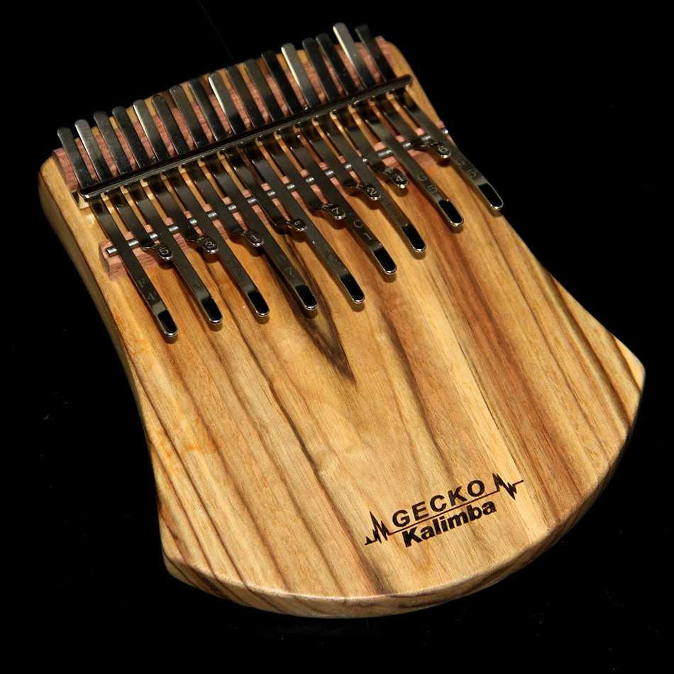 GECKO Kalimba 17 Keys Thumb Piano Mbira Kalimba Instrument with Tune Hammer Camphor Wood Keyboard