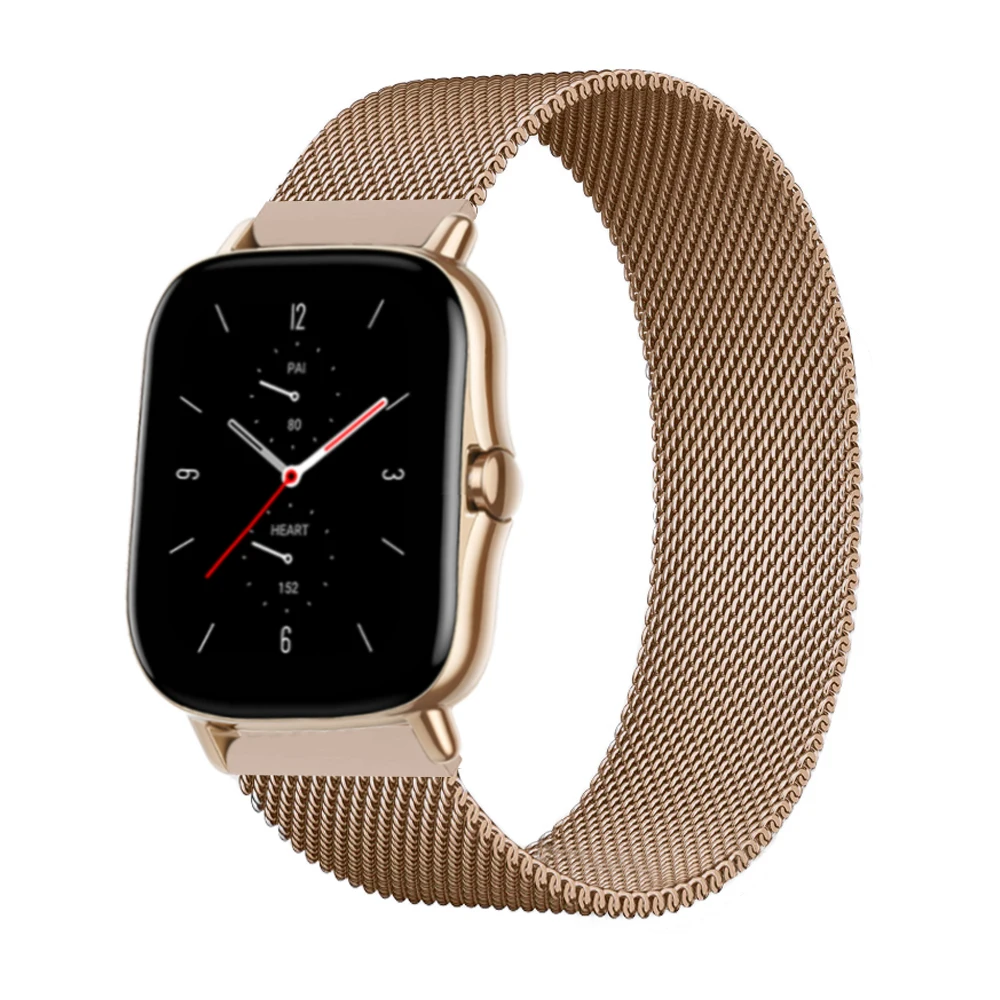 20/22mm watch strap For Amazfit GTS 3/2e/GTS2/GTR 3/3 pro/42/47mm/stratos 2/3 Metal Magnetic loop Bracelet huawei watch gt 2 pro