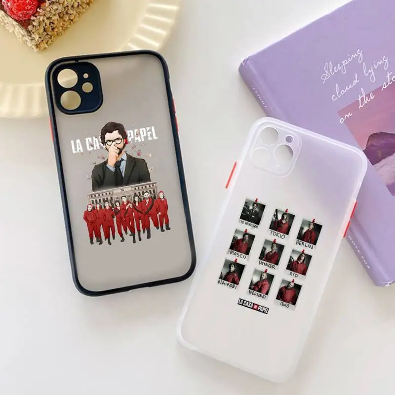 

Money Heist Spain tv series Phone Case matte transparent For iphone 7 8 11 12 plus mini x xs xr pro max cover