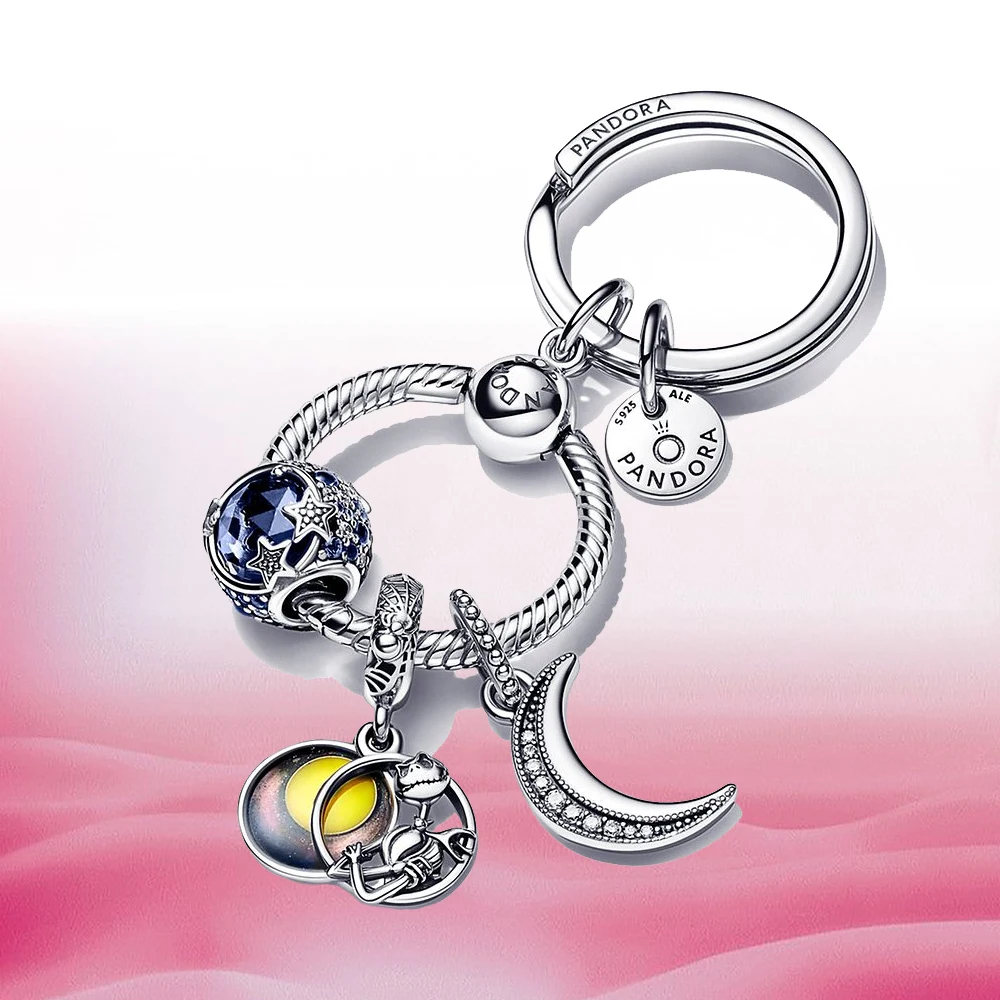 

2021New Halloween Sterling Silver Apply to Pandora Key Amulet Keychain Carry The Same Style With Original Logo Luxury For Women
