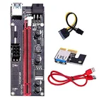 Карта расширения VER009S PCI-E, 60 см, адаптер PCIE 1X 16X, двойной светодиодный индикатор, кабель USB 3,0, 6 контактов, 4 контакта, питание для графической карты для майнинга