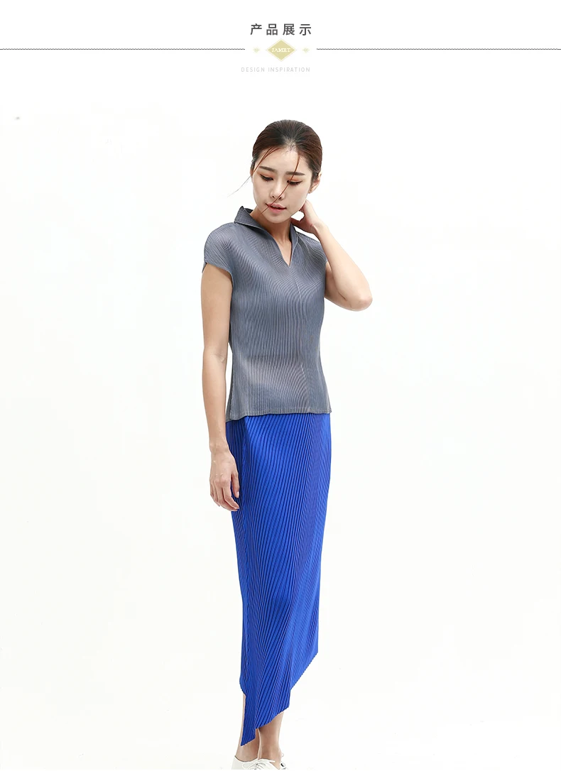 HOT SELLING Miyake fold fashion pleated skirt solid irregular skirt IN STOCK