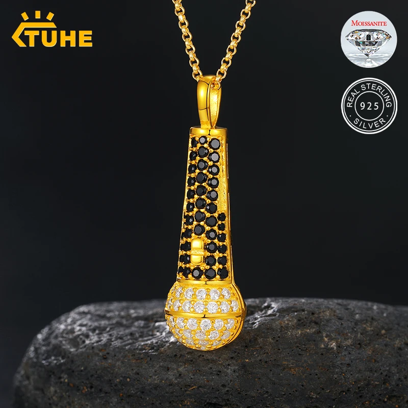 

Цепочка мужская и женская из серебра 925 пробы с кулоном из муассанита, 2021