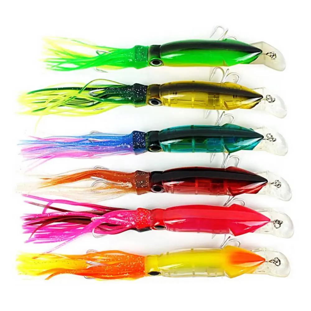 

30% Discounts Hot! 14cm Fishing Lures Artificial Squid Hard Baits Tentacles Sharp Hook Tackle Tool