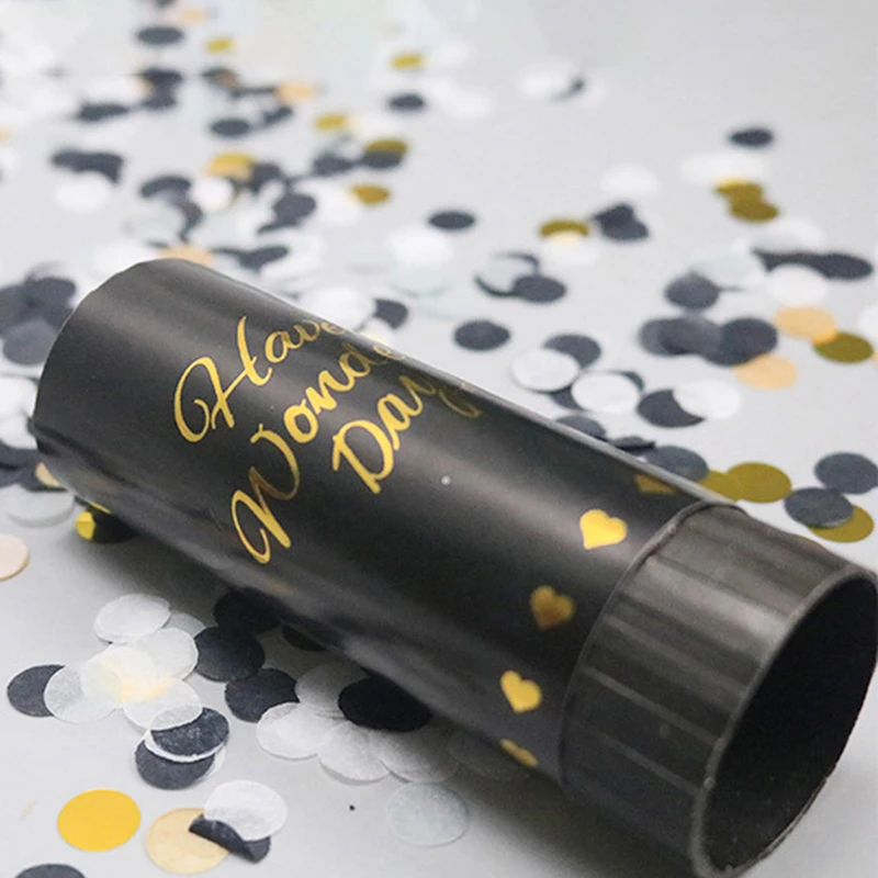 

1pc Metallic Rose Gold Confetti Party Popper Cannons Handheld Fireworks Gender Reveal Birthday Party Celebration