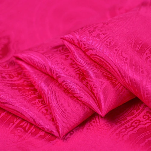 Красное сердечко жаккардовая ткань из чистого шелка подходит для китайской