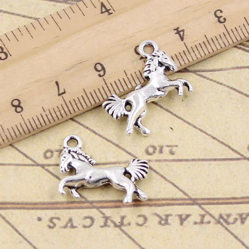 

10pcs Charms Galloping Horse Steed 16x23mm Tibetan Silver Color Pendants Antique Jewelry Making DIY Handmade Craft