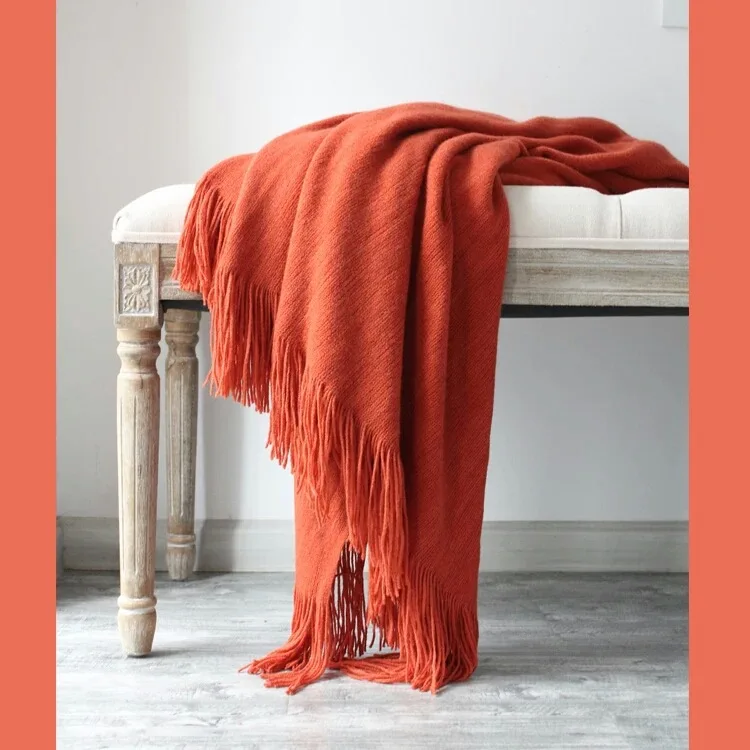 

130cmX200cm Nordic Blanket Super Soft Cotton Cashmere Crochet Sofa Cover Blanket Winter Bed Bedding Warm Soft Quilt Bed Throws