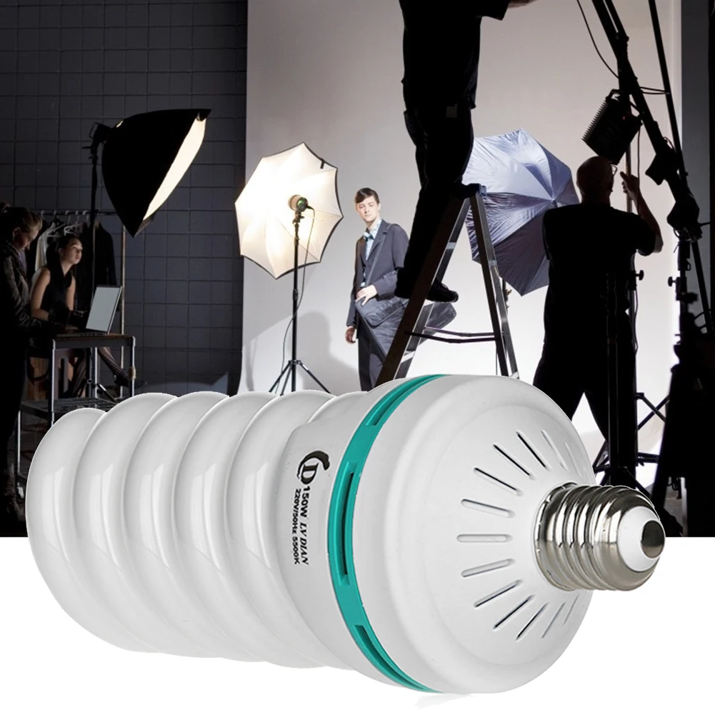 

E27 150W 5500K светильник ing лампы для фотостудий энергосберегающий светильник Профессиональный заполняющий светильник для фотостудии