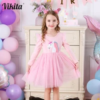vikita unicorn dress for girls toddlers birthday party princess dresses autumn winter vestidos kids unicornio dresses for girl