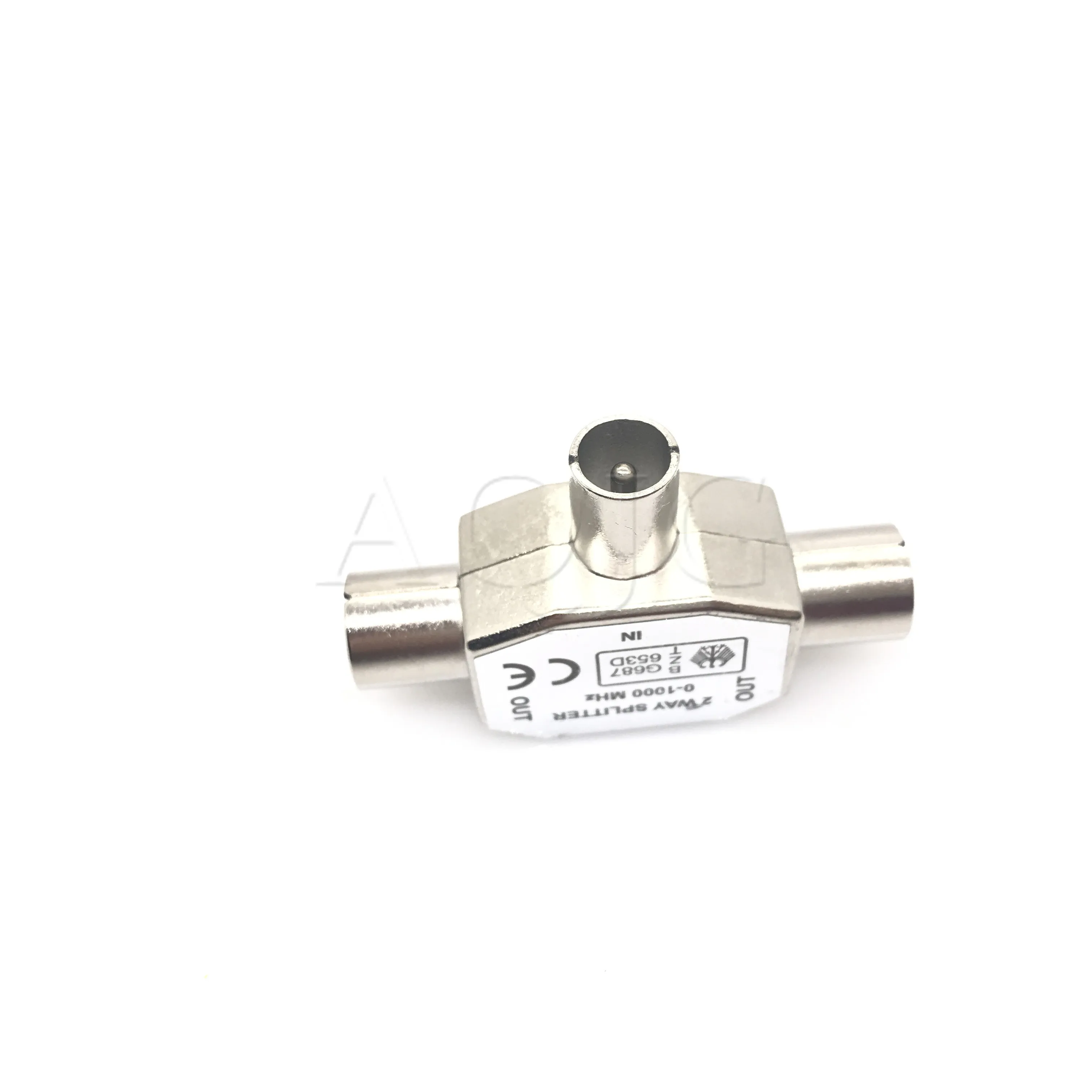 2 Way TV Aerial Coaxial Splitter Coax Metal Signal T Adapter Combiner Female to 1 Male for TV/T Adapters | Обустройство дома