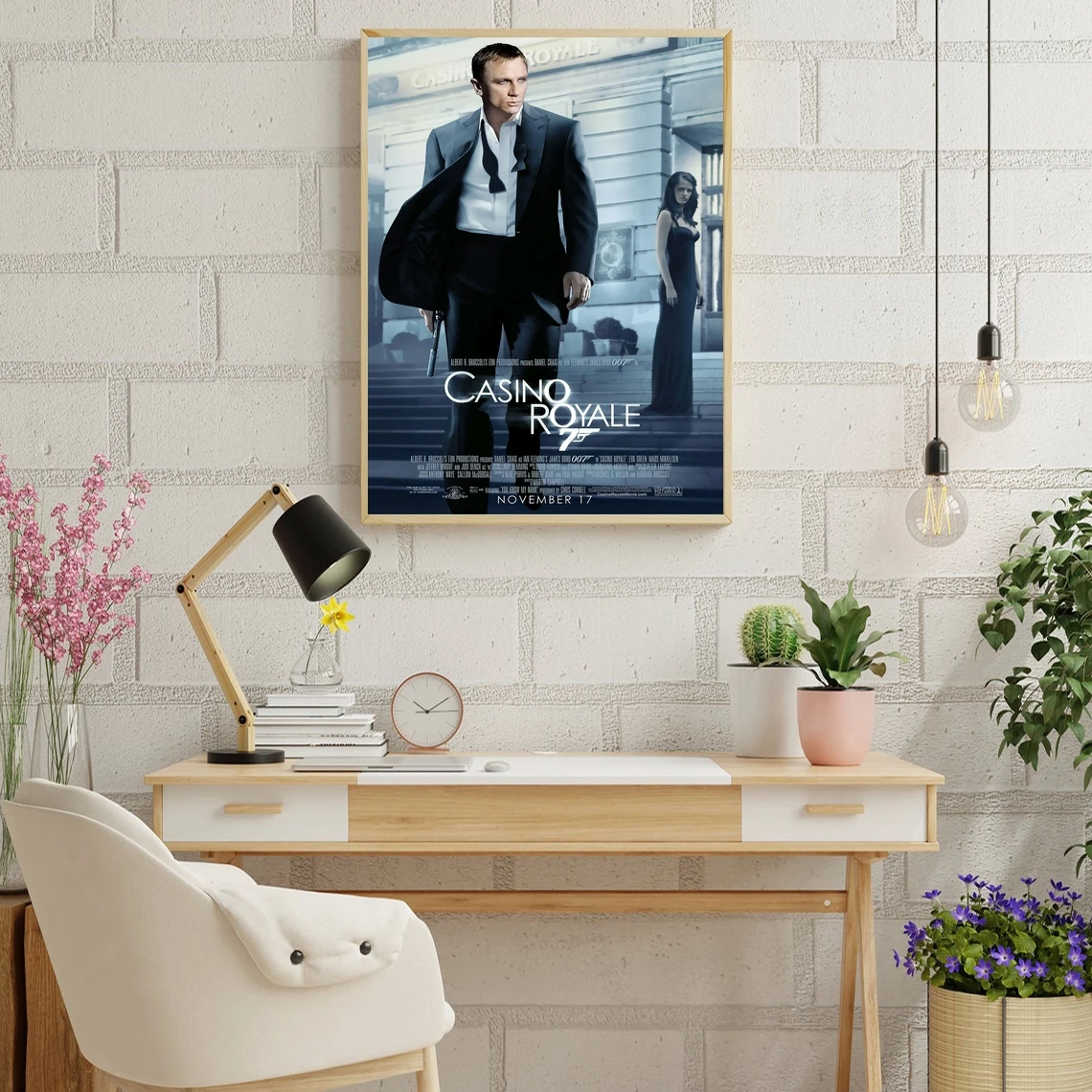 Классический кинопостер казино Royale 007 холщовая печать украшение для дома
