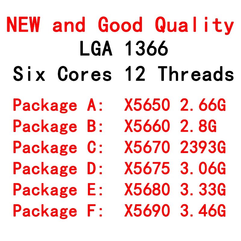 Новый и оригинальный процессор X5650 X5675 X5680 X5660 X5670 X5690 LGA 1366 pin | Электронные