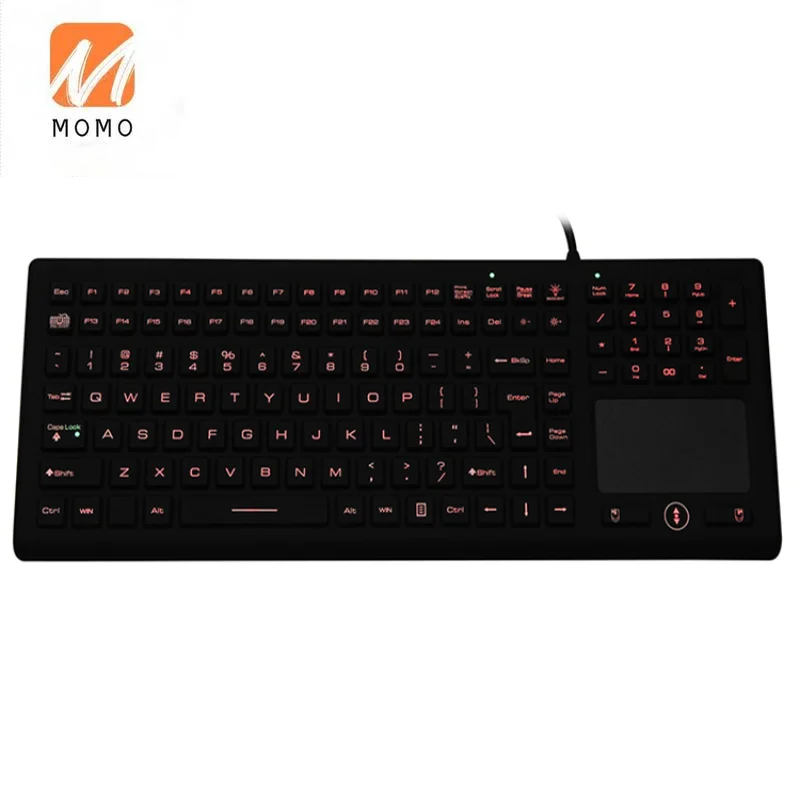 

Backlit Keyboard touchpad keyboard industrial medical silicone keyboard