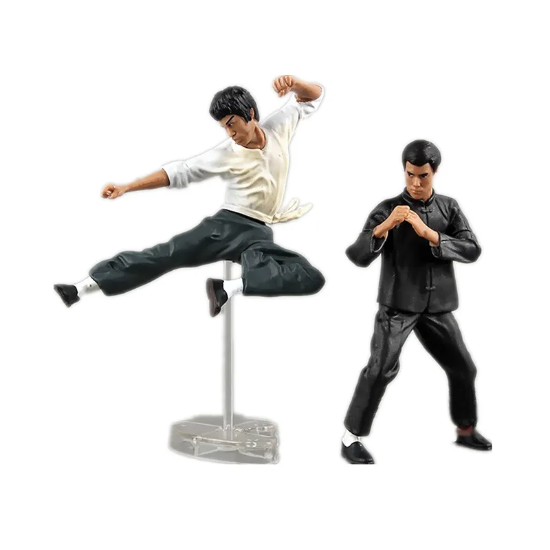 

4 pcs/Set PVC Action Figure Movable Collection Jeet Kune Do Kung Fu Modeling Ornaments Bruce Lee Model Toys 9-12cm