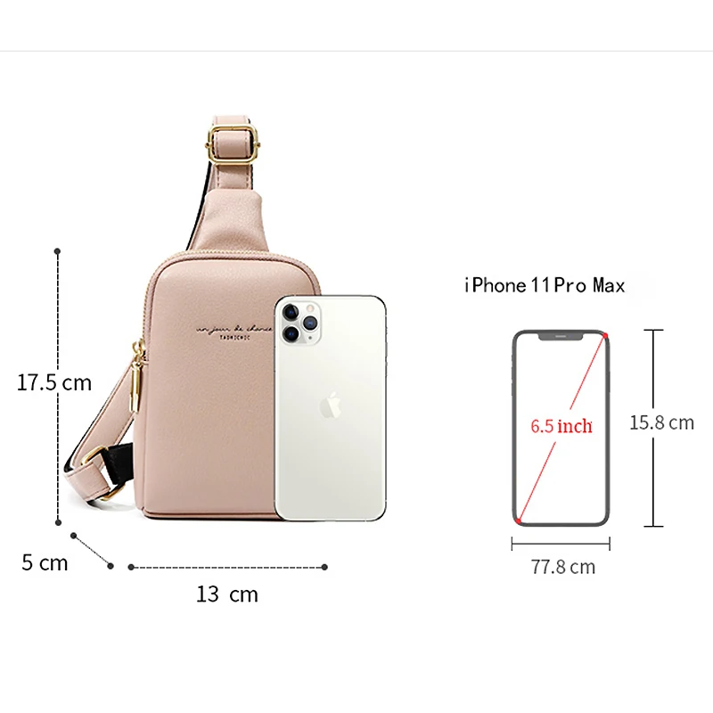 Women Leather Pink Chest Pack Bag Hip Hop Banana Belt Bag Small Waist Bag Female Shoulder Bag Blue Handbag Purse Straddle Pocket