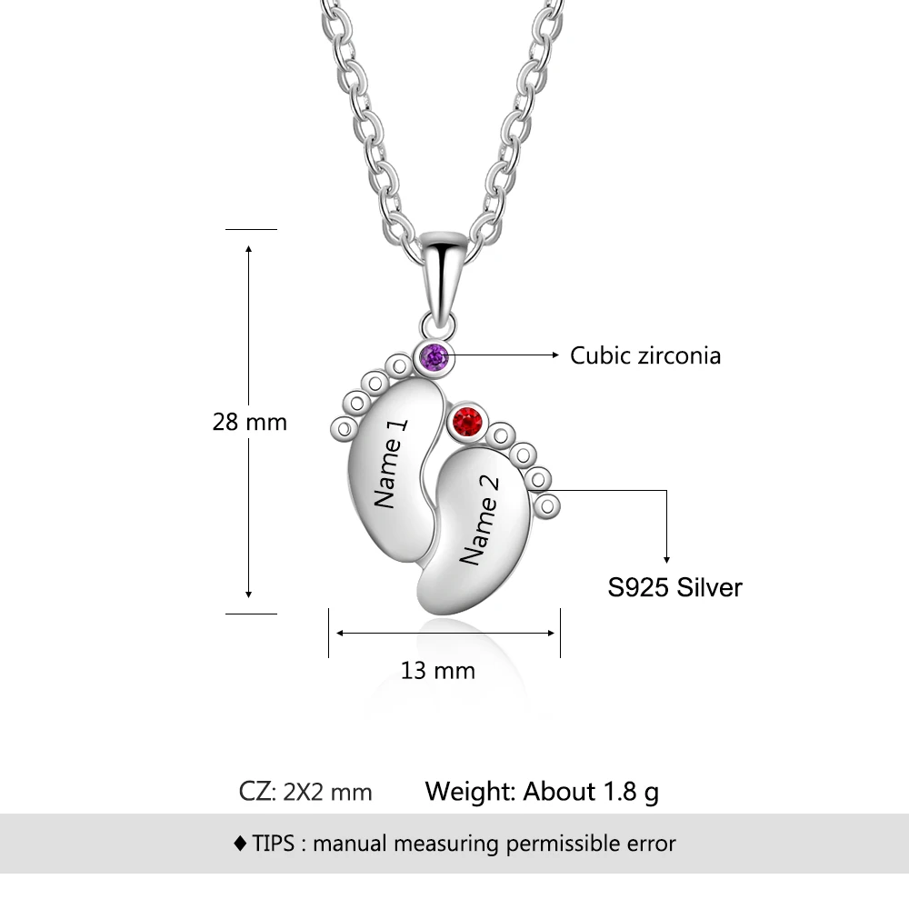 Ожерелье с именем на заказ ожерелье ребенка по месяцу рождения гравировкой имени