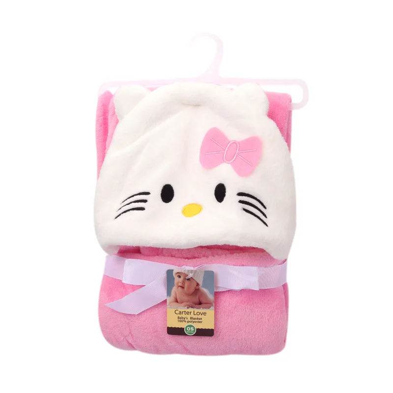 

Flannel blanket European warm breathable environmental protection healthy soft blanket cartoon animal head baby special blanket