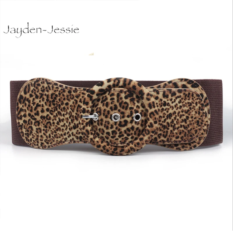 Сексуальный леопардовый принт модный замшевый эластичный пояс пуховик широкий