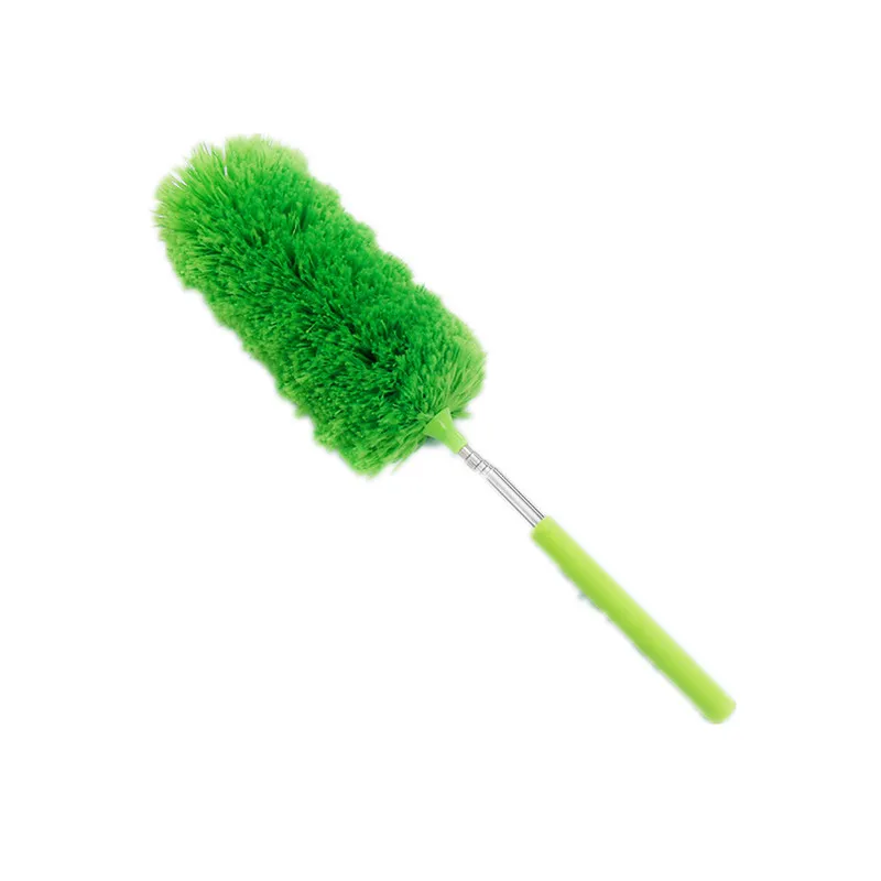 green Регулируемая щетка для пыли из микрофибры, растягивающаяся, удлиняющая, с пером, для удаления пыли, щетка для дома, кондиционер, для чистки мебели автомобиля - Цвет: green