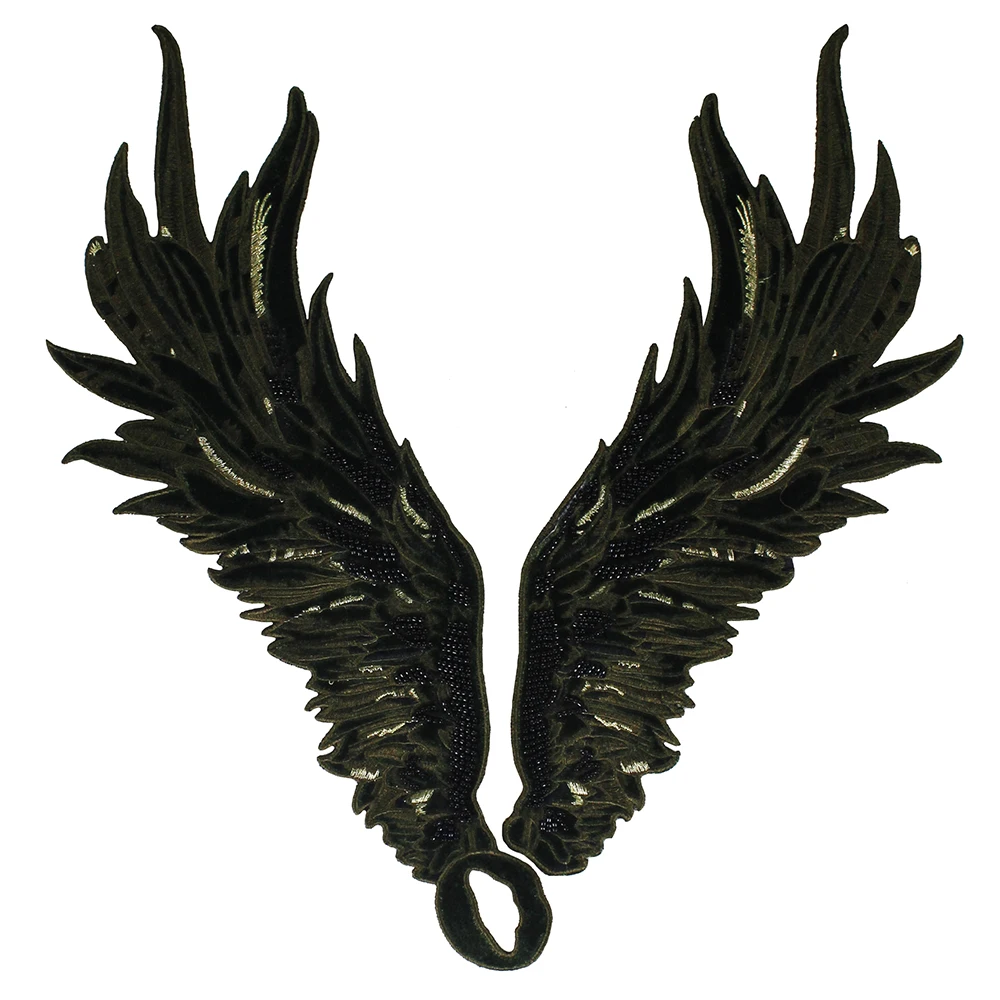 Вышивкой любящего сердца Фея Ангел Цветочная аппликация в виде крыла патч одежда